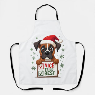 Süße Boxer-Hund-Hund Weihnachten Schön Habe mein B Schürze