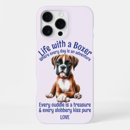 Süße Boxer-Hund Leben iPhone Hülle (Rückseite)