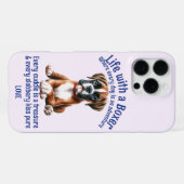 Süße Boxer-Hund Leben iPhone Hülle (Rückseite (Horizontal))