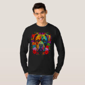 Süße Boxer-Hunde-Blumen T-Shirt (Vorne ganz)