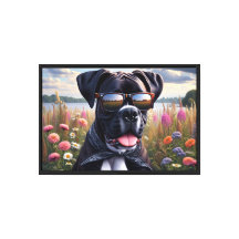 Süße Boxerhündin mit Sonnenbrille