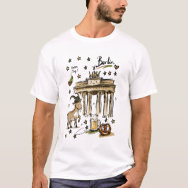 Süße Brandenburger Tor Berlin Doodle-Kunst T-Shirt