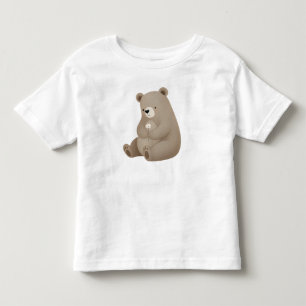 Süße Braunbär mit Gänseblümchen – Illustration Kleinkind T-shirt
