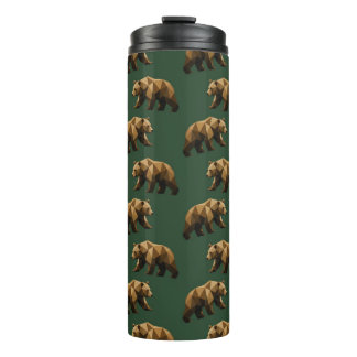 Süße Braunbären Muster Thermo-Tumbler Thermosbecher