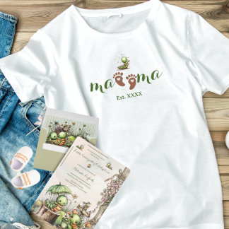 Süße braune Babyfüße Herz Mama und Raupe Tri-Blend Shirt