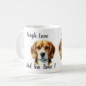 Süße braune Beagle Kaffeetasse (Vorderseite Links)