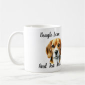 Süße braune Beagle Kaffeetasse (Links)