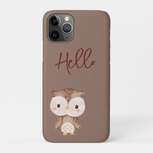 Süße braune Eule Case-Mate iPhone Hülle (Rückseite)