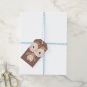 Süße braune Eule Geschenkanhänger (Mit Garn)