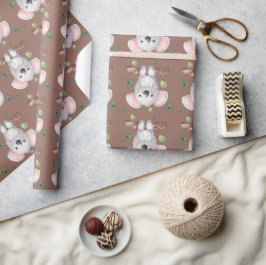 Süße braune Eule Geschenkpapier