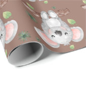 Süße braune Eule Geschenkpapier (Rolleneckpunkt)