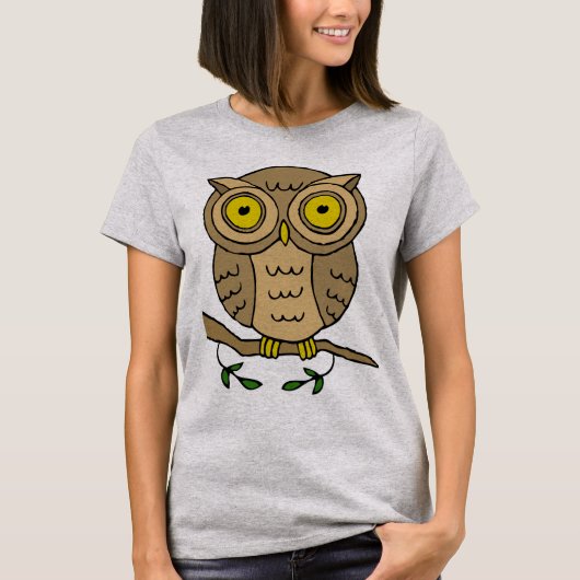 Süße braune Eule T-Shirt (Vorderseite)