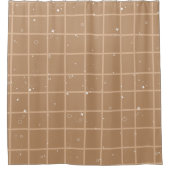 Süße braune Gingham-Duschvorhang Duschvorhang (Vorderseite)