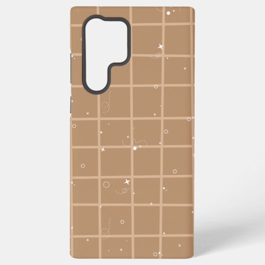 Süße braune Gingham Samsung Galaxy Hülle (Rückseite)