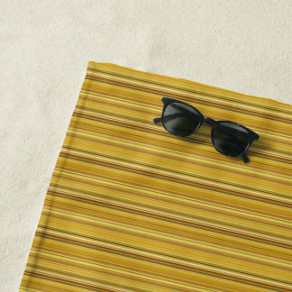 Süße braune goldene Streifen Strandtuch
