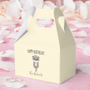 Süße braune Ottercreme-Birthday Geschenkschachtel