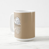 Süße braune Schnecke Reflexions-Gekritzel Benutzer Kaffeetasse (Vorderseite Links)