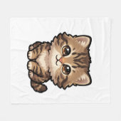 Süße braune Tabby-Kätzchen-Flanelldecke Fleecedecke (Vorderseite (Horizontal))