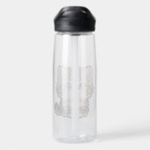 Süße braune Tabby-Kätzchen-Wasserflasche Trinkflasche (Rückseite)