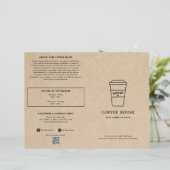 Süße braune Tasse Kaffeerestaurant-Menü (Stehend Vorderseite)