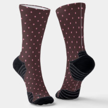 Süße braune und rosa Tupfenmuster Boho Polka