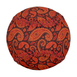 Süße braune Wirbel-Paisley-Muster Baseball