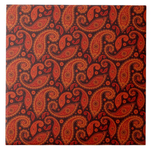 Süße braune Wirbel-Paisley-Muster Fliese