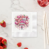 Süße Brautparty-Ballonblumen Serviette (Beispiel)
