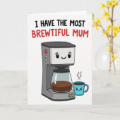 Süße Brewtiful Mum-Gesichtskarte Karte (Gelbe Blume)