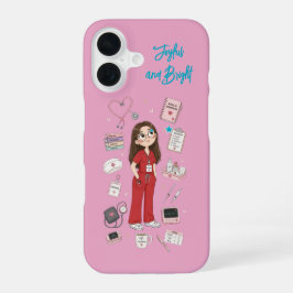 Süße Brille Krankenschwester Fröhlich ,Helles Rosa iPhone 16 Hülle