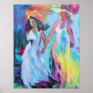 Süße Brise Impressionistische Frauen mit Hüten  Poster