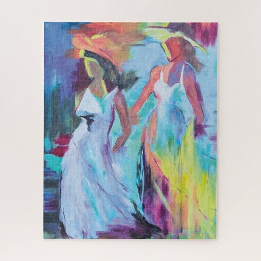 Süße Brise Impressionistische Frauen Puzzle (Vertikal)