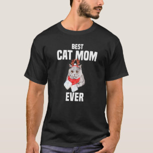 Süße Britisch Kurzhaar Katze mit Rentier Kostüm  T-Shirt