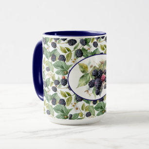 Süße Brombeeren Aquarell Tasse