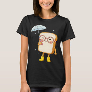 Süße Brotfigur mit Regenschirm – Cozy T-Shirt