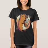 Süße Bubble Tea Capybara T-Shirt (Vorderseite)