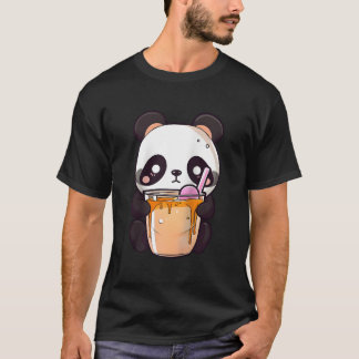 Süße Bubble Tea Panda Boba-Tea Japanischer Basebal T-Shirt