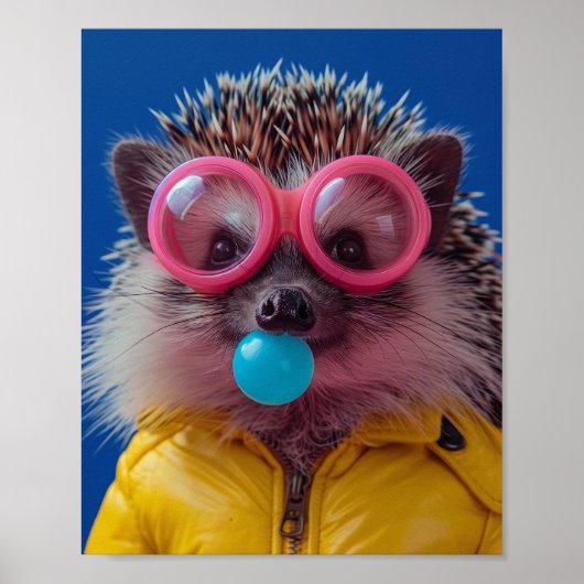Süße Bubblegum-Igel-Güte-Skurril-Wandkunst Poster (Vorne)
