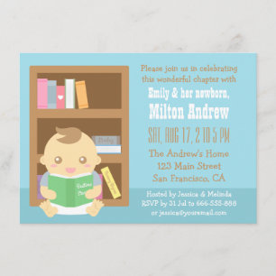 Süße Buch-Themen-Einladung zur Babyparty für einen Einladung