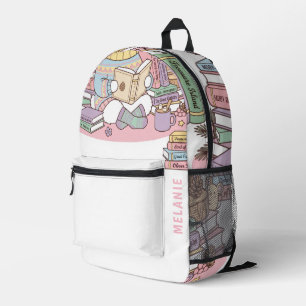 Süße Bücherregal Bücherliebhaber Schule Benutzerna Bedruckter Rucksack