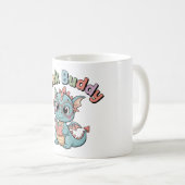 Süße Buchfreund-Lesedrache-Tasse Kaffeetasse (VorderseiteRechts)