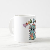 Süße Buchfreund-Lesedrache-Tasse Kaffeetasse (Vorderseite Links)