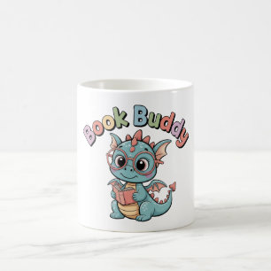 Süße Buchfreund-Lesedrache-Tasse Kaffeetasse
