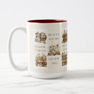 Süße Buchliebhaber-Zitat-Hülle Zweifarbige Tasse