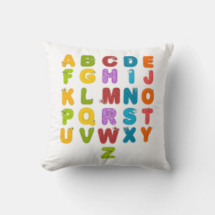 Süße Buchstaben Lustiges Lernen Alphabet Regenboge Kissen