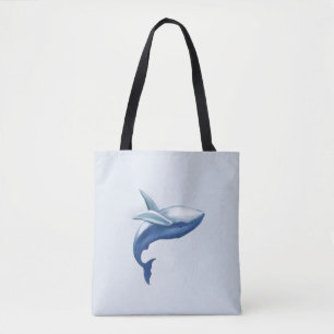 Süße Buckelwal-Zeichnung, die aus dem Wasser sprin Tasche