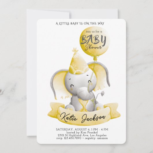 Süße Budget-Baby-Party Einladung (Vorderseite)