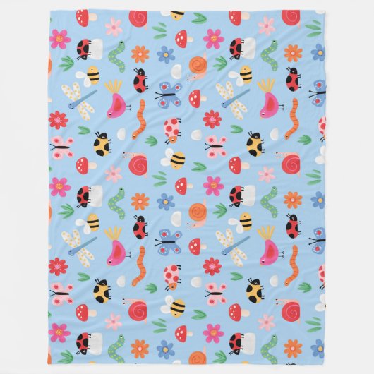 Süße Bugs Kinder Fleece Decke (Vorderseite)