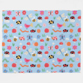 Süße Bugs Kinder Fleece Decke (Vorderseite (Horizontal))
