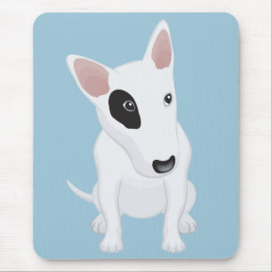 Süße Bull Terrier Mama Welpen Papa Hundeliebhaber  Mousepad